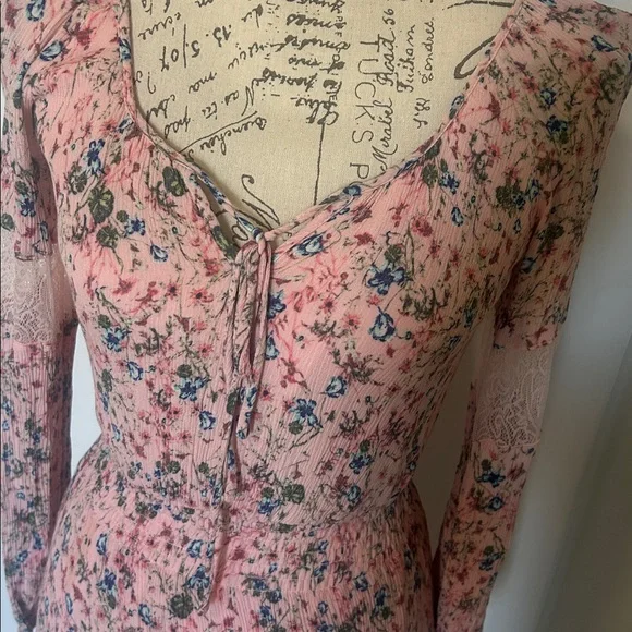 Pink Floral Vera Wang Dress - Picture 4 of 5